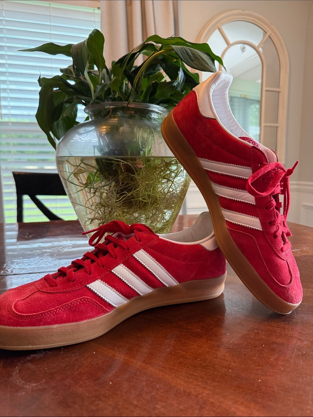 Adidas Originals Red Suede Gum Sole Sneakers Men’s Size 11.5